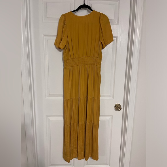 Anthropologie Somerset Silky Maxi Dress Mango Yellow - Size L - Picture 5 of 6